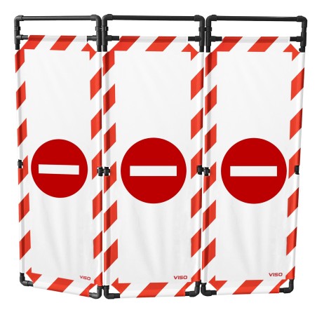 Inox Werfbarrière met - 3 barrières - Viso