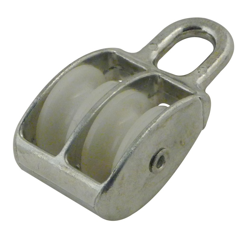 Fixed-eye pulley with 2 wheels - Viso