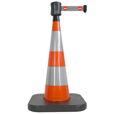 Traffic cone with retractable belt - Viso