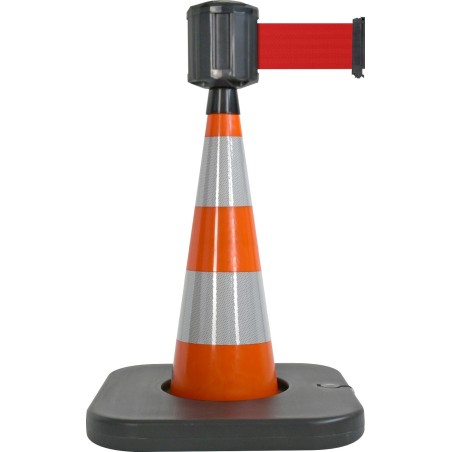 Traffic cone with retractable belt - Viso